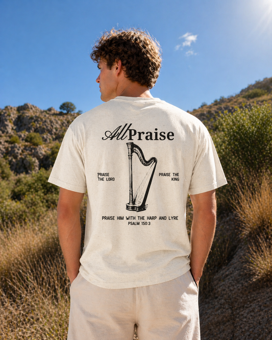 Psalm 150:3 Shirt Christian T-Shirt Praise God Tee Bible Verse Shirt Worship Music Christian Gift Faith Based Apparel