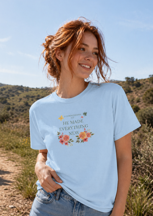 Floral Graphic T-Shirt, Cute Aesthetic Tee, Unisex Cotton Shirt, Summer Outfit, Gift for Her, Casual Boho Top