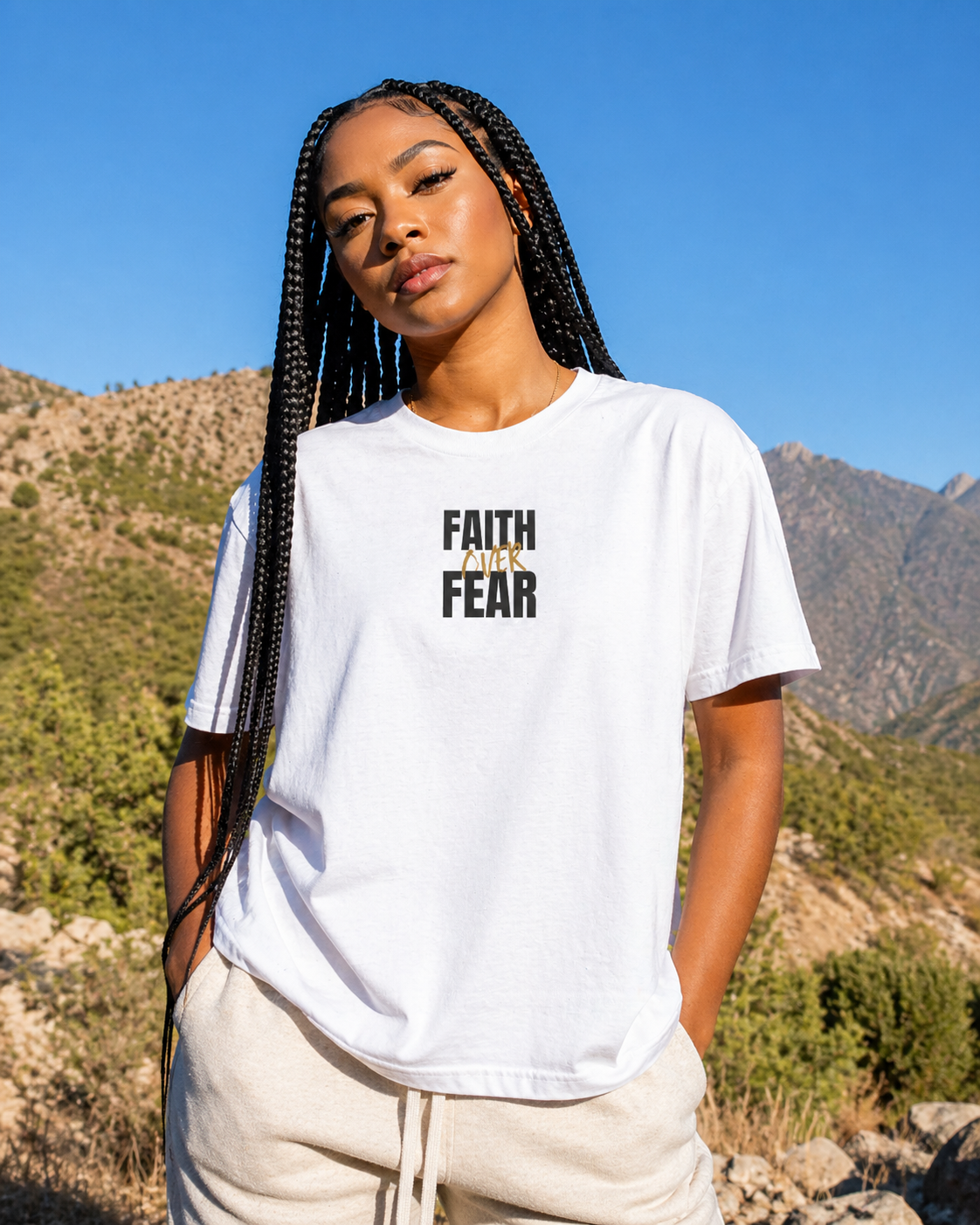 Faith Over Fear Shirt Christian T-Shirt Inspirational Faith Based Tee Religious Gift Motivational Christian Apparel