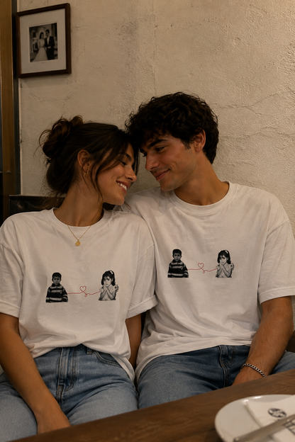Camiseta con Fotos de la Infancia para Pareja | Amor y Amistad | Selah